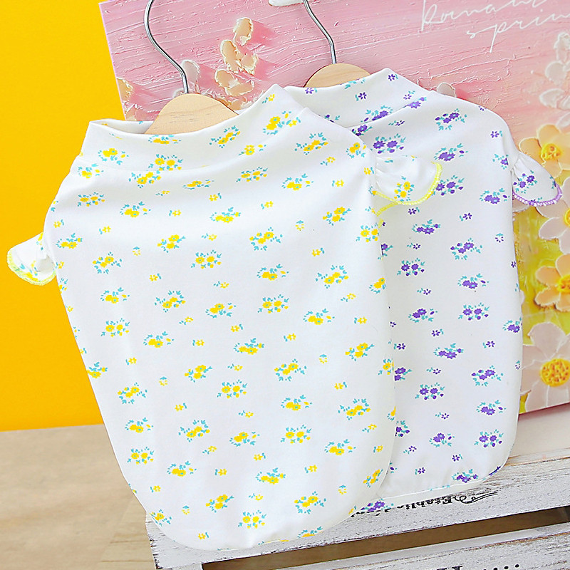 Kucēna kostīms Maza suņa veste Jorku maltiešu šicu bišonu pūdelis šnaucers pomerānijas apģērbs vasaras mājdzīvnieku krekls apģērbs