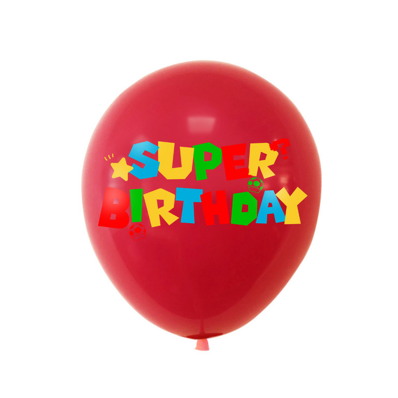 Szuper rajzfilm témájú születésnapi parti dekoráció 12 hüvelykes nyomtatott latex léggömb kombináció