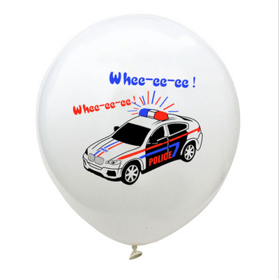 10 gab. Jauns, karsti pārdod 12 collu policijas auto ātrās palīdzības skolas autobuss bērnu dzimšanas dienas ballītes dekoratīvais balons