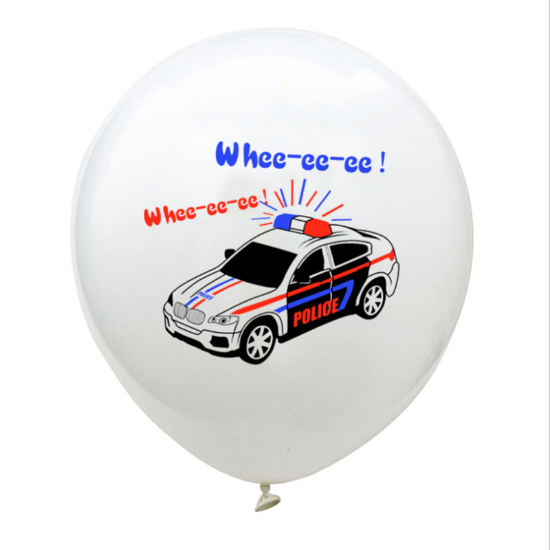 10 gab. Jauns, karsti pārdod 12 collu policijas auto ātrās palīdzības skolas autobuss bērnu dzimšanas dienas ballītes dekoratīvais balons