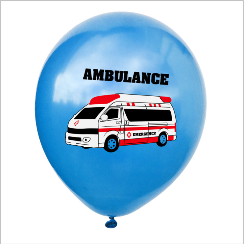 10 gab. Jauns, karsti pārdod 12 collu policijas auto ātrās palīdzības skolas autobuss bērnu dzimšanas dienas ballītes dekoratīvais balons
