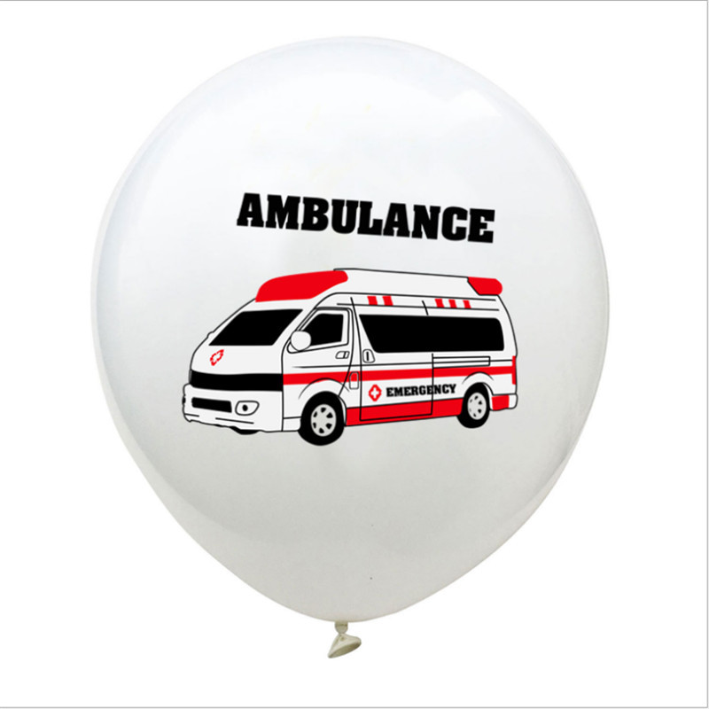 10 gab. Jauns, karsti pārdod 12 collu policijas auto ātrās palīdzības skolas autobuss bērnu dzimšanas dienas ballītes dekoratīvais balons