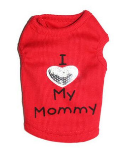 Vasaras mājdzīvnieku suns apģērbs Veste Kucēns Kaķi Mētelis Apģērbs T-krekls Mascotas Veste ES MĪLU SAVU TĒTI ES MĪLU SAVU MAMMU Cachorro