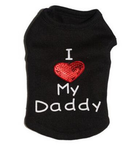 Vasaras mājdzīvnieku suns apģērbs Veste Kucēns Kaķi Mētelis Apģērbs T-krekls Mascotas Veste ES MĪLU SAVU TĒTI ES MĪLU SAVU MAMMU Cachorro