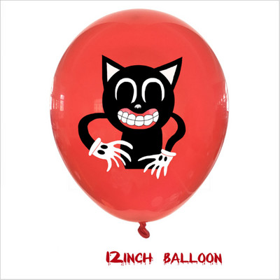 12 hüvelykes Halloween Latex léggömb Rendőrségi sziréna fej Koponya Ujjlenyomatok Vér Lábnyomok Horror Party dekoráció 10db/20db