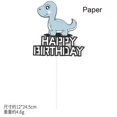 Naujas akrilinis dinozaurų gimtadienio torto užpilas Mieli gyvūnai Gimtadienio torto apmušalas, skirtas gimtadienio dinozaurų vakarėliui papuošti