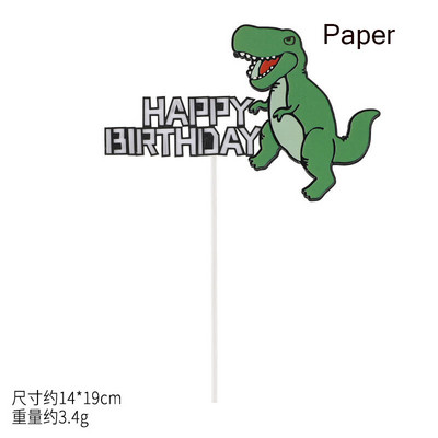 Naujas akrilinis dinozaurų gimtadienio torto užpilas Mieli gyvūnai Gimtadienio torto apmušalas, skirtas gimtadienio dinozaurų vakarėliui papuošti