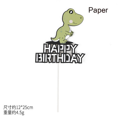 Naujas akrilinis dinozaurų gimtadienio torto užpilas Mieli gyvūnai Gimtadienio torto apmušalas, skirtas gimtadienio dinozaurų vakarėliui papuošti