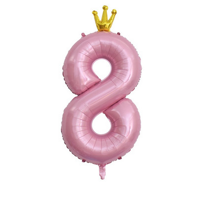 Decoratiune cu balon cu heliu pentru petrecerea de 1 aniversare a bebelușilor, cu numărul 1, coroană, cu balon din folie pentru pisici, pentru aniversare
