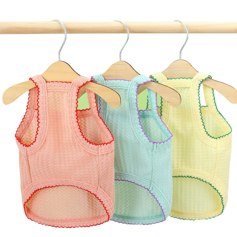 Suvine lemmikloomavest väikestele ja keskmistele koertele Riided Kutsika kassi T-särk Moodne Chihuahua särk Hingav mops riided Koerte tarvikud