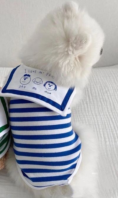 Stripe Summer Spring Dog T-shirt Μαλακό Small Medium Dog Puppy πουκάμισο με εμπριμέ γιλέκο για σκύλο για κατοικίδιο T-shirt για κουτάβι Ύφασμα σκύλου