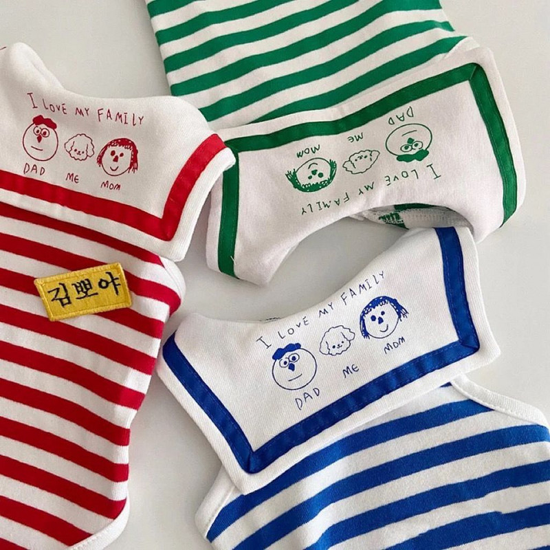 Stripe Summer Spring Dog T-shirt Μαλακό Small Medium Dog Puppy πουκάμισο με εμπριμέ γιλέκο για σκύλο για κατοικίδιο T-shirt για κουτάβι Ύφασμα σκύλου