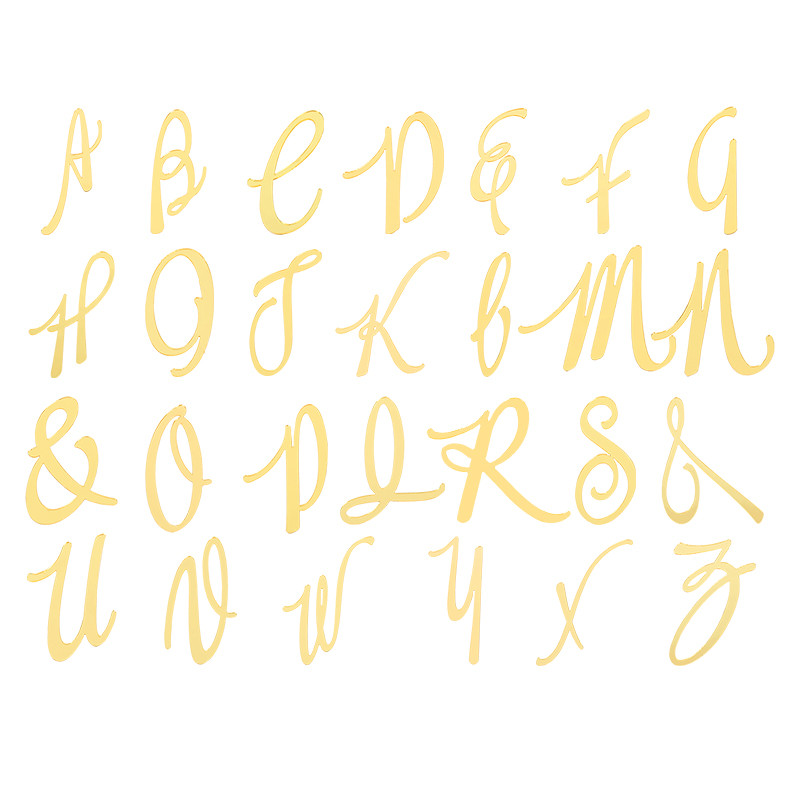 Zelta spogulis akrila kūkas rotājums Daudz laimes dzimšanas dienā Lielo angļu burtu komplekts Kāzu ballītes kūkas virsotne cupcake ieliktnis karodziņš
