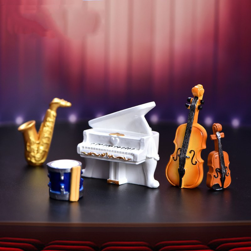 Βιολί κάλυμμα τούρτας Μίνι στολίδι βιολιού Μουσικό όργανο Διακοσμήσεις τούρτας για vintage κλασική μουσική διακόσμηση πάρτι γενεθλίων