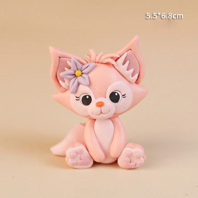 Lovely Pink Fox Animals Cake Toppers για τούρτα γενεθλίων κοριτσιών Παιδικό πάρτι Χρόνια πολλά για το μωρό Προμήθειες Υπέροχα δώρα