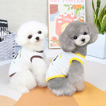Χαριτωμένα ρούχα για σκύλους ζευγάρια για σκύλους καλοκαιρινό βαμβακερό κουτάβι Μικρό σκυλί που αναπνέει Ρούχα γαλλικό μπουλντόγκ Chihuahua γαλλικό μπουλντόγκ