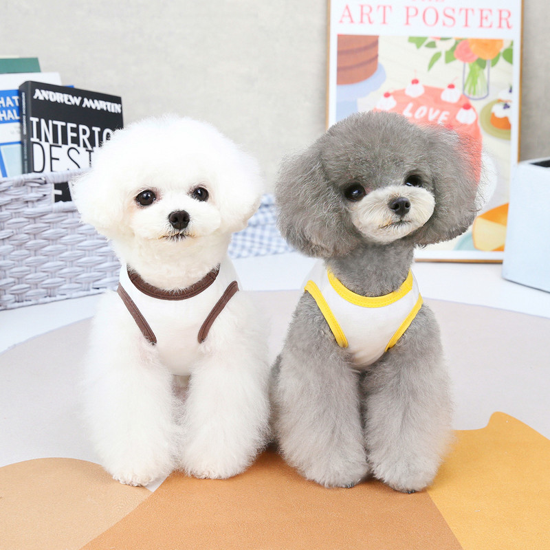 Aranyos páros kutyaruhák kutyáknak mellény nyári pamut kiskutya kiskutya légáteresztő ruházat francia bulldog chihuahua francia bulldog