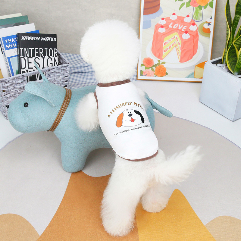 Aranyos páros kutyaruhák kutyáknak mellény nyári pamut kiskutya kiskutya légáteresztő ruházat francia bulldog chihuahua francia bulldog