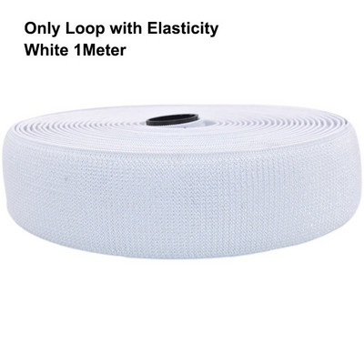 1-meetrine elastne konks- ja silmuskinnituslint Nailonist elastne riba ilma kleepuvate silmusribadeta isetegemise õmblemiseks 20/25/30/38/50/100 mm