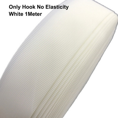 1-meetrine elastne konks- ja silmuskinnituslint Nailonist elastne riba ilma kleepuvate silmusribadeta isetegemise õmblemiseks 20/25/30/38/50/100 mm