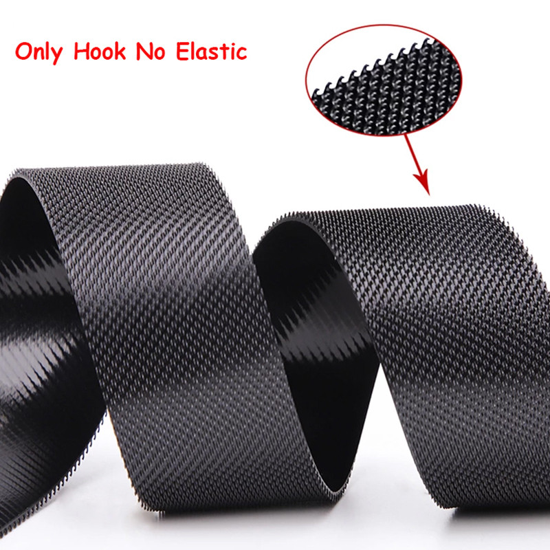 1-meetrine elastne konks- ja silmuskinnituslint Nailonist elastne riba ilma kleepuvate silmusribadeta isetegemise õmblemiseks 20/25/30/38/50/100 mm