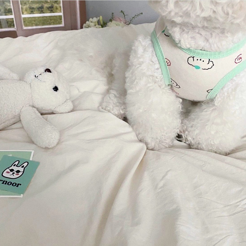 Háziállatok Kutya Nyári Mellény Schnauzer Vékony pizsama Aranyos Rajzfilm Medve Nyomtatott Alsó kutyapóló Pomerániai Puha Otthoni Ruhák Kutyaruhák