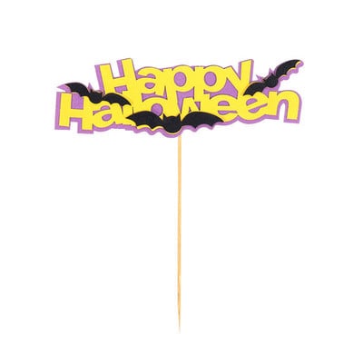 Karikatūra Helovīna kūka Topper cupcake Ķirbju spoku ragana Helovīna deserta dekorēšanai ballītes kūkas karogi cepšanas piederumi