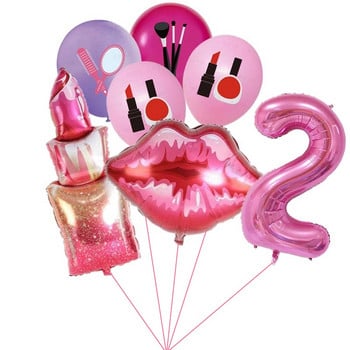 7 τμχ Bachelor Party Balloon Lipstick Kiss Me Ring Balloon Helium Balloon Spa Party I Love You Wedding Wedding Wedding Balloon