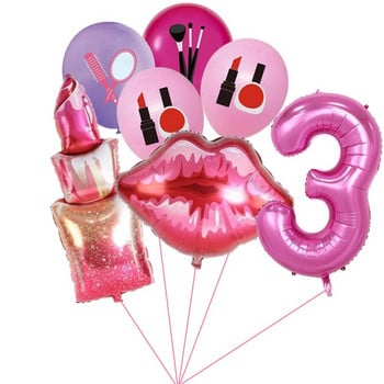 7 τμχ Bachelor Party Balloon Lipstick Kiss Me Ring Balloon Helium Balloon Spa Party I Love You Wedding Wedding Wedding Balloon