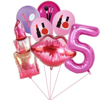 7 τμχ Bachelor Party Balloon Lipstick Kiss Me Ring Balloon Helium Balloon Spa Party I Love You Wedding Wedding Wedding Balloon