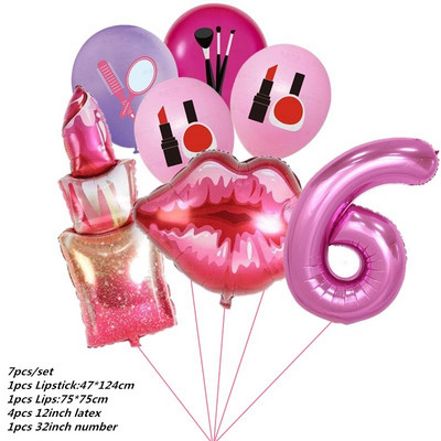 7tk poissmeestepeo õhupalli huulepulk Kiss Me Ring Balloon Heelium Balloon Spa Party Ma armastan sind pulmade pulmadekoratsiooni õhupall