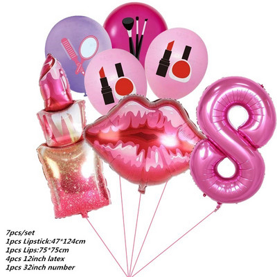 7tk poissmeestepeo õhupalli huulepulk Kiss Me Ring Balloon Heelium Balloon Spa Party Ma armastan sind pulmade pulmadekoratsiooni õhupall