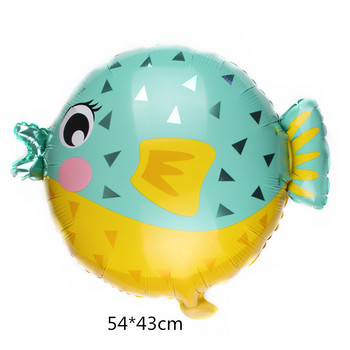 Океански балони с животни Морски свят Фолиеви балони Морски октопод Акула Рак Акула Globefish Балони Детски играчки Декорации за парти за рожден ден