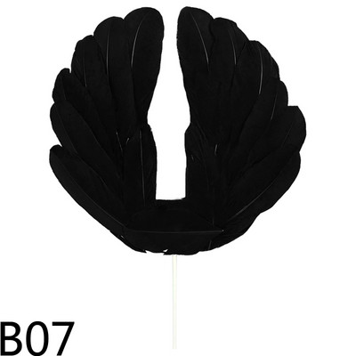 1db Sweet Angel Wing Boldog születésnapi tortafeltétek Fehér hattyútollas tortazászló tetők babazuhanyhoz gyerekek születésnapi torta dekoráció