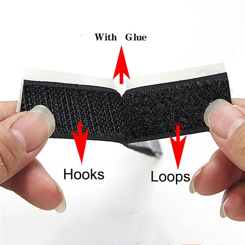 Ισχυρή αυτοκόλλητη ταινία στερέωσης με γάντζο και βρόχο Nylon Αυτοκόλλητο Magic Tape Adhesive with Glue for DIY 20mm 2meter