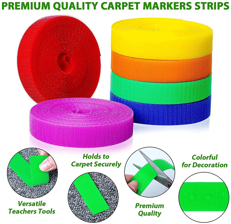 2 M/Pairs Krāsaina āķa un cilpas stiprinājuma lente Nelīpoša āķa stiprinājuma auduma lente Uzšūšana neilona lipīga DIY amatniecības piederumi