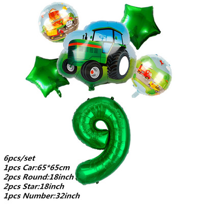 1vnt Ūkio traktoriaus buldozeris Folijos balionai Ledai automobilio helio balionas kūdikių dušas Gimtadienio šventės dekoravimas Vaikų žaislas Globos