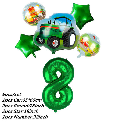1vnt Ūkio traktoriaus buldozeris Folijos balionai Ledai automobilio helio balionas kūdikių dušas Gimtadienio šventės dekoravimas Vaikų žaislas Globos