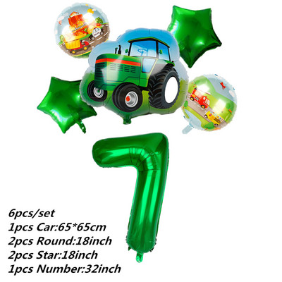 1vnt Ūkio traktoriaus buldozeris Folijos balionai Ledai automobilio helio balionas kūdikių dušas Gimtadienio šventės dekoravimas Vaikų žaislas Globos