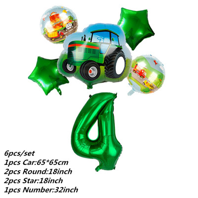 1vnt Ūkio traktoriaus buldozeris Folijos balionai Ledai automobilio helio balionas kūdikių dušas Gimtadienio šventės dekoravimas Vaikų žaislas Globos