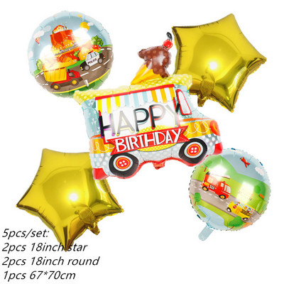 1vnt Ūkio traktoriaus buldozeris Folijos balionai Ledai automobilio helio balionas kūdikių dušas Gimtadienio šventės dekoravimas Vaikų žaislas Globos