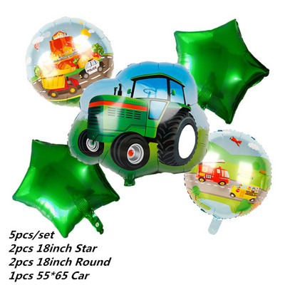 1vnt Ūkio traktoriaus buldozeris Folijos balionai Ledai automobilio helio balionas kūdikių dušas Gimtadienio šventės dekoravimas Vaikų žaislas Globos