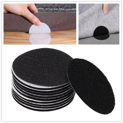 10Pcs Self Adhesive Double Hook Loop Fastener Nylon Sticker Tape with Strong Glue DIY Hand Bed Sheet Sofa Mat Carpet Household