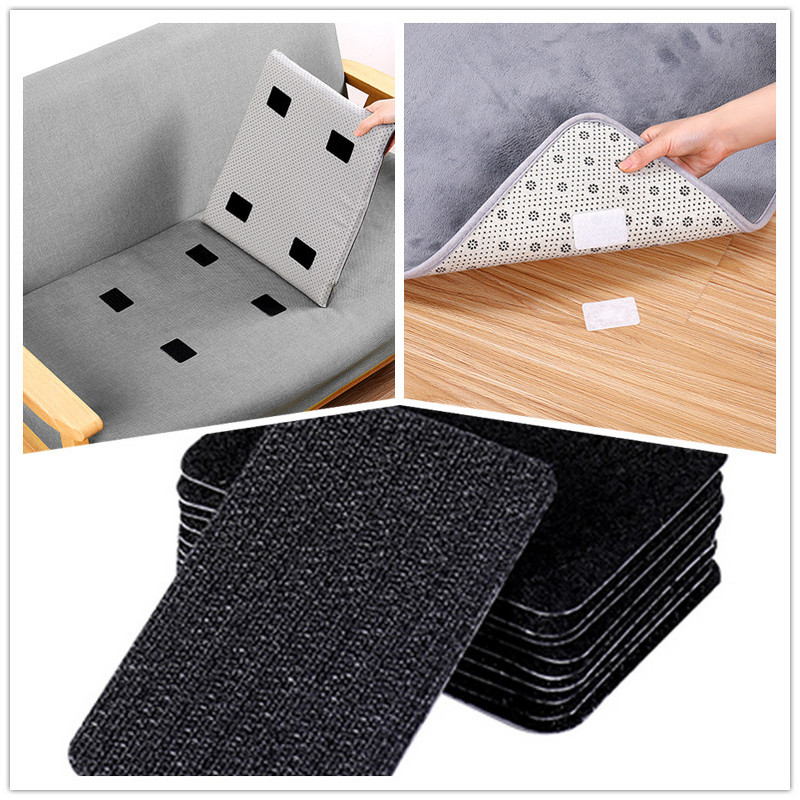 10 tk isekleepuv topeltkonksuga silmuskinnitus nailonist kleebisteip tugeva liimiga DIY käsitsi voodilina diivanmatt vaip majapidamises