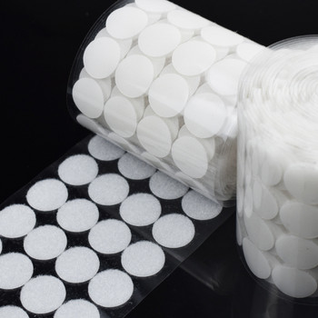100 ζεύγη διαφανή κολλώδη κουκκίδα στρογγυλή αυτοκόλλητη ταινία στερέωσης με γάντζο και βρόχο ισχυρή κολλητική ταινία Αυτοκόλλητα DIY Αξεσουάρ ραπτικής