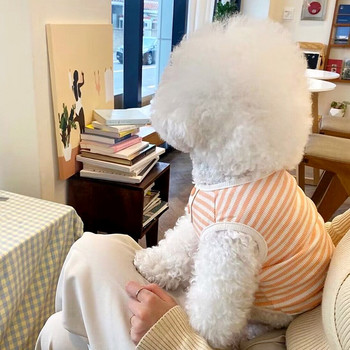 Καλοκαιρινά ρούχα για σκύλους κατοικίδιων ζώων Κλασικό ριγέ γιλέκο σκύλου για μεσαίου μεγέθους σκύλους Samll Πλεκτό που αναπνέει Γαλλικό μπουλντόγκ Hug Ropa Perro