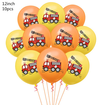 Gaisa baloni Automašīnas Ugunsdzēsēju mašīnas Balons Konfeti Baloni Dzimšanas dienas svinību rotājumi Bērni 1. Baby Shower Baby Shower Zēns bērnam Dāvana