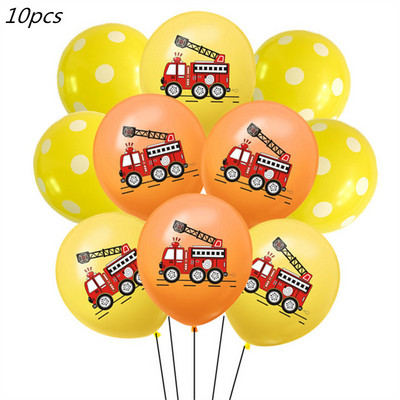 Gaisa baloni Automašīnas Ugunsdzēsēju mašīnas Balons Konfeti Baloni Dzimšanas dienas svinību rotājumi Bērni 1. Baby Shower Baby Shower Zēns bērnam Dāvana