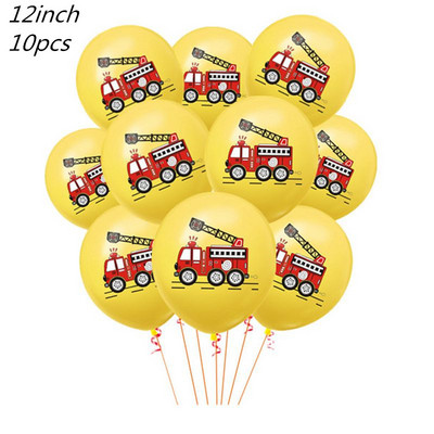 Gaisa baloni Automašīnas Ugunsdzēsēju mašīnas Balons Konfeti Baloni Dzimšanas dienas svinību rotājumi Bērni 1. Baby Shower Baby Shower Zēns bērnam Dāvana