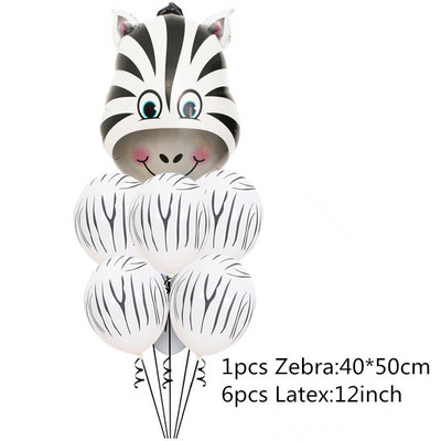 Dzīvnieku apdrukāta govs tīģera zebra leoparda lateksa balonu džungļu tēma Dzimšanas dienas kāzu dekors Vasaras ballītes mazuļu dušas piederumi